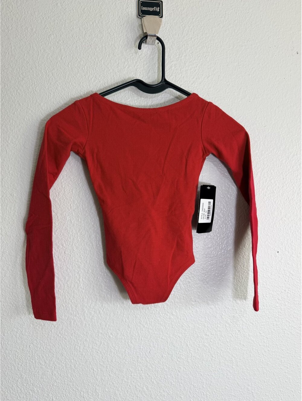 Theatricals Long Sleeve V Back Leotard Boat Neck Red Small Child SC